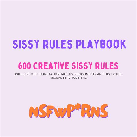 sissy life rules|Understanding and Embracing Your Sissy identity .